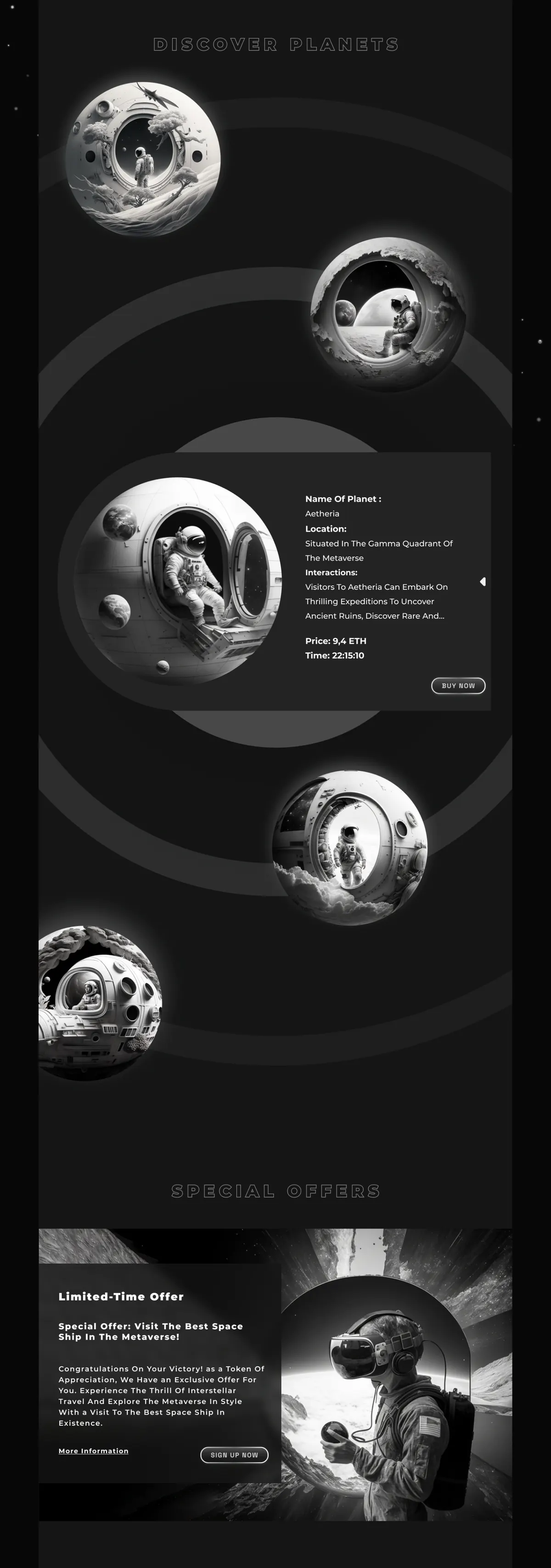 Hypernova website design concept, presentation board 3 of 4
