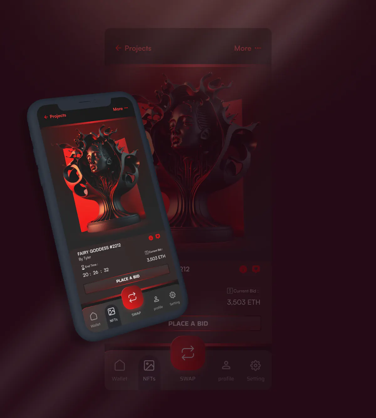 Neural NFT Market website design concept, presentation board 3 of 3